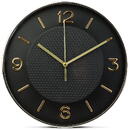GLOBIZ Ceas de perete - 25 cm - plastic, sticlă - 1 x AA - negru