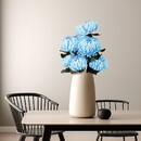 GLOBIZ Plantă artificială decorativă - Crizantemă albastră - 12 x 58 cm