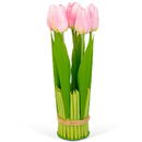 GLOBIZ Plantă artificială decorativă - Lalea roz - 26 x 6,5 cm