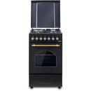 Samus SR550EL3B1, Electric, Gaz, 4 arzatoare, 48 l, Negru