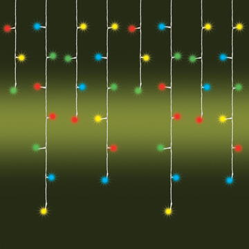 Somogyi Perdea de lumini cu LED-uri, 200 buc LED-uri color, pt. exterior