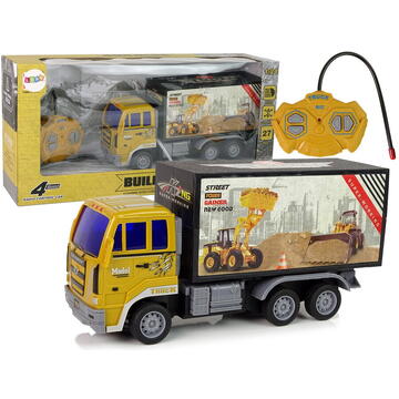 Lean Toys Camion de construcții cu telecomandă 1:24 Galben