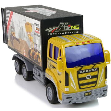 Lean Toys Camion de construcții cu telecomandă 1:24 Galben