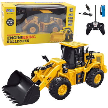 Lean Toys Telecomandă buldozer excavator RC 2.4G 6CH galben