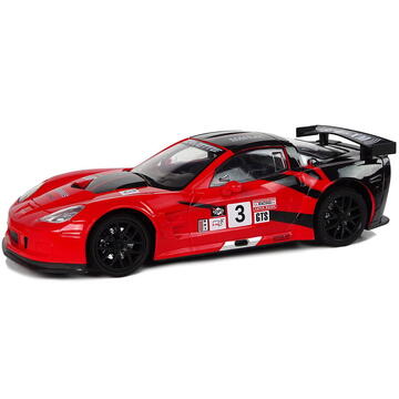 Lean Toys Mașină sport de curse cu telecomandă, 1:18 Corvette C6.R, lumini roșii 2.4 G