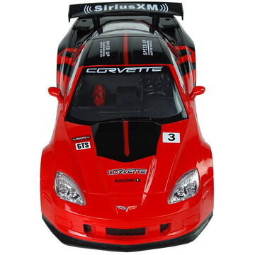 Lean Toys Mașină sport de curse cu telecomandă, 1:18 Corvette C6.R, lumini roșii 2.4 G