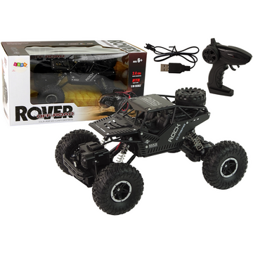 Lean Toys Mașină RC Rover 1:16 neagră, vehicul cu telecomandă