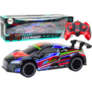 Lean Toys Mașină sport RC cu telecomandă 1:10 25 km/h Lumini negre