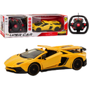 Lean Toys Mașină sport RC cu telecomandă 1:12, cu uși deschise, galbenă