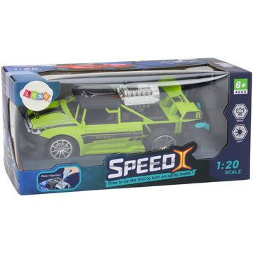 Lean Toys Mașină RC controlată cu efect de fum, 1:20, lumini verzi