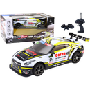 Lean Toys Mașină sport RC 1:16 Drift Roți interschimbabile Alb și Galben
