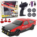 Lean Toys Mașină sport Drift cu roți interschimbabile, telecomandă RC 4WD, roșie