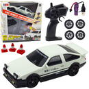 Lean Toys Mașină sport Drift cu roți interschimbabile, telecomandă, 4WD, albă