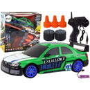 Lean Toys Mașină sport cu telecomandă R/C 1:24 roți interschimbabile verzi