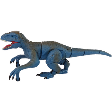 Lean Toys Sunete de dinozaur Velociraptor cu telecomandă, răcnește albastru