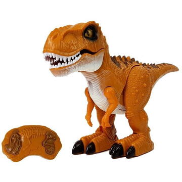 Lean Toys Dinozaur cu telecomandă R/C, lumină sonoră din bronz, Tyrannosaurus