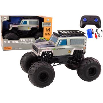 Lean Toys Vehicul SUV off-road mare, cu telecomandă, 2.4G RC, 1:6, gri