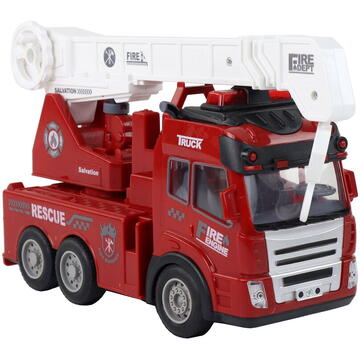 Lean Toys Model de pompieri cu macara cu telecomandă
