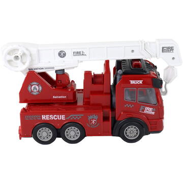 Lean Toys Model de pompieri cu macara cu telecomandă