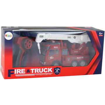 Lean Toys Model de pompieri cu macara cu telecomandă