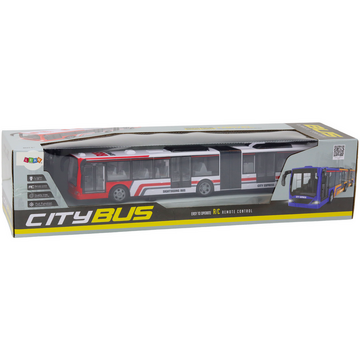Lean Toys Autobuz urban cu telecomandă RC roșu și alb