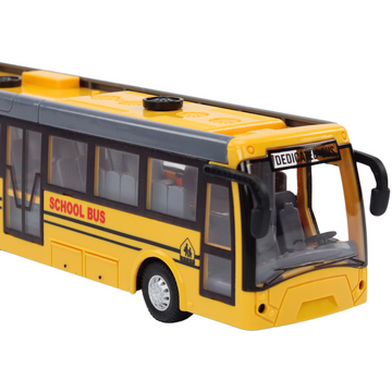Lean Toys Autobuz școlar articulat cu telecomandă, 1:32, galben