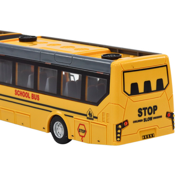 Lean Toys Autobuz școlar articulat cu telecomandă, 1:32, galben