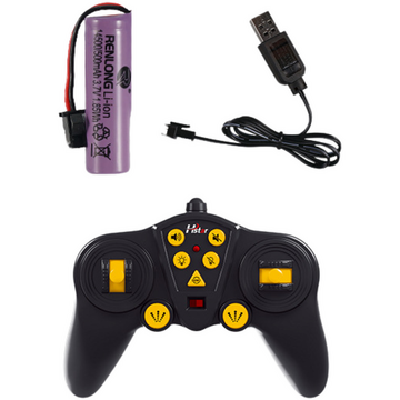 Lean Toys Scară extensibilă cu telecomandă pentru camion de pompieri, pulverizare cu apă 2.4G 9CH