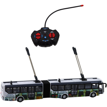 Lean Toys Troleibuz urban cu telecomandă, lumini RC, transport public