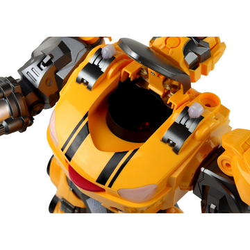 Lean Toys Robot mare cu telecomandă, cu lumină sonoră galbenă