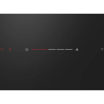 Hota Bosch Hota incorporabila decorativa Seria 8 3 trepte + 2 intensiv, Putere de absorbtie 1007 mc/h, 90 cm, Sticla neagra