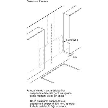 Hota Bosch Hota incorporabila decorativa Seria 8 3 trepte + 2 intensiv, Putere de absorbtie 1007 mc/h, 90 cm, Sticla neagra