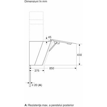 Hota Bosch Hota incorporabila decorativa Seria 8 3 trepte + 2 intensiv, Putere de absorbtie 1007 mc/h, 90 cm, Sticla neagra