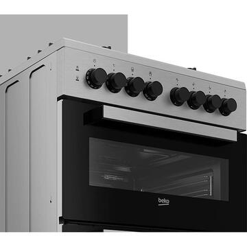 Beko FDM62130DXMS, 4 arzatoare, Autocuratare catalitica, 60 cm, Inox