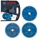 Bosch Set lame circulare 165 mm, cu geantă (albastru închis, 4 bucăți, alezaj 20 mm)
