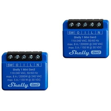 Releu inteligent Set of 2 Shelly 1 Mini Gen3 Controllers