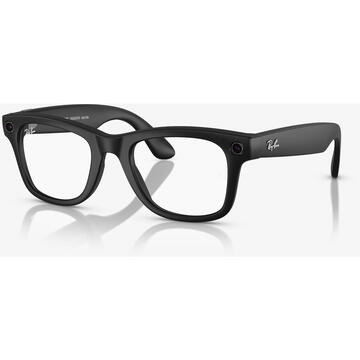 RayBan Meta Wayfarer Matte BLACK/CLEAR
