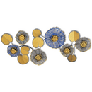 Panou metalic decorativ perete 3D, Deco Art Studio Casa, 111.5 x 47 cm, Margarete, Galben