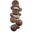 Panou metalic decorativ perete 3D, Deco Art Studio Casa, 112 x 43 cm, Maro aramiu