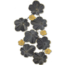 Panou metalic decorativ perete 3D, Deco Art Studio Casa, 120 x 61 cm,  Bougainvillea, Negru