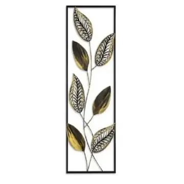 Studio Casa Panou metalic decorativ perete 3D, Deco Art, 32 x 90 cm, Auriu