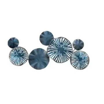 Studio Casa Panou metalic decorativ perete 3D, Deco Art, 79 x 35 cm, Albastru