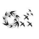 Studio Casa Panou metalic decorativ perete 3D, Deco Art, 80 cm, Negru