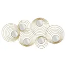 Panou Metalic Decorativ Perete 3D, Rays, Oglinzi, 90*2,5*45Cm