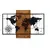 Studio Casa Decoratiune de perete Deco Art, Lemn si metal, Harta cu compas, 85 x 57.5 cm, Maro nuc/Negru