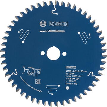 Bosch Panza fierastrau circular pentru aluminiu, 235 x 30 x 2.6 mm, 80 dinti