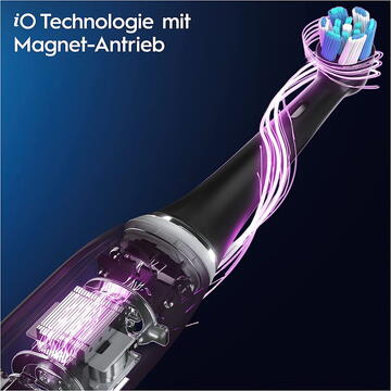 Periute de dinti clasice Braun Oral-B iO Series 10 Stardust, Bluetooth, Curatare 3D, Inteligenta artificiala, 7 moduri, Alb