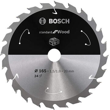Bosch Panza fierastrau circular, lemn, 165x20x1.5 mm, 24 dinti