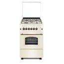 Aragaz rustic 4 arzatoare gaz, Cuptor gaz, 50x55cm, Studio Casa Verona Retro,  Aprindere electrica, Gril electric, Crem