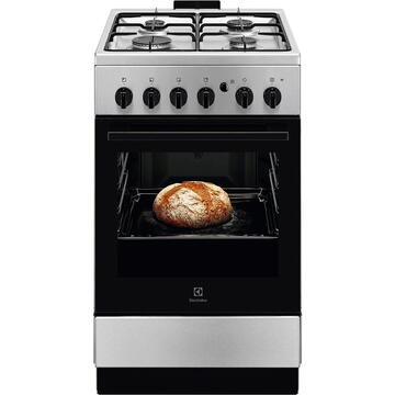Electrolux LKG504012X, 4 arzatoare, Gaz, L 50 cm, Grill, Rotisor, inox